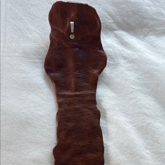 Brown Crocodile Leather Belt - Picture 5 of 5